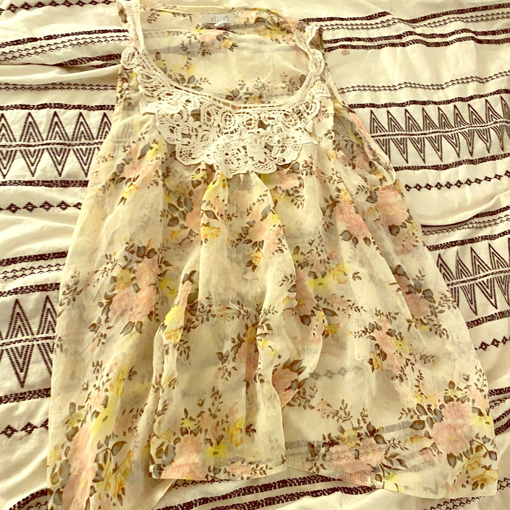 Sheer Floral Top